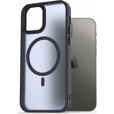 Pouzdro AlzaGuard Matte Case Compatible with MagSafe iPhone 12 / 12 Pro tmavě modré – Zboží Živě