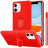 Pouzdro a kryt na mobilní telefon Apple Cadorabo Pouzdro kompatibilní s Apple iPhone 11 v barvě Liquid Červená - Flexibilní TPU silikonové pouzdro s kroužkem - Silikonový kryt Ultra Slim Soft Back Cover Case Bumper