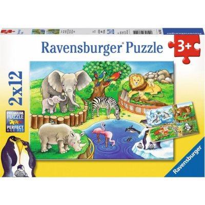 Ravensburger Zvířata v zoo 2 x 12 dílků