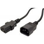 Roline Kabel síťový prodlužovací, IEC320 C14 - IEC320 C13, 0,5m, černý - 19.08.1505 – Zboží Živě