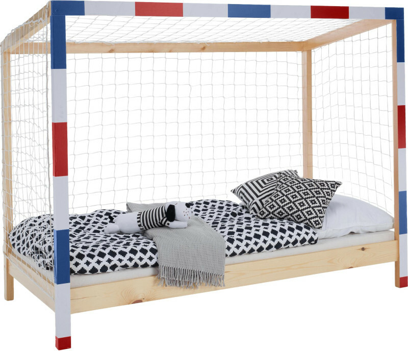 Kondela Futal Montessori přírodní / bílá / modrá / červená