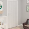 Tapety Nabytek XL Samolepící tapety na dveře 4 ks bílé dřevo 210 x 90 cm PVC