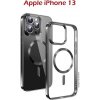 Pouzdro a kryt na mobilní telefon Apple Swissten Clear Jelly MagStick Metallic iPhone 13 černé