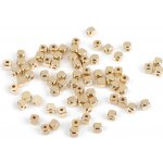 Stoklasa Plastové korálky mini hvězdičky, srdíčka, kostky metalické Balení: 10 g, Varianta: 6 zlatá sv. kostky 6 zlatá sv. kostky – Zboží Dáma
