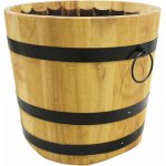 J.A.D. Tools 5970 Květináč dřevěný kulatý (dub) 40x40 cm – Zboží Mobilmania