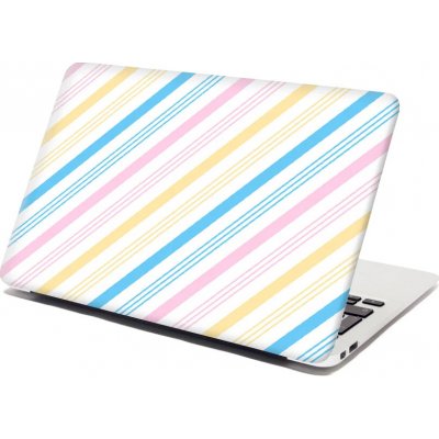 Sablio Samolepka na notebook Tříbarevné pruhy - 29x20 cm – Zboží Živě
