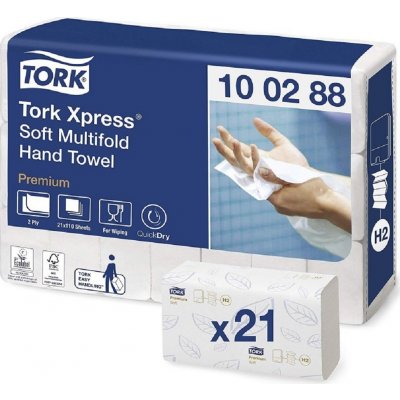 TORK Express Premium Soft 2 vrstvy, bílé, 21 x 110 ks – Hledejceny.cz