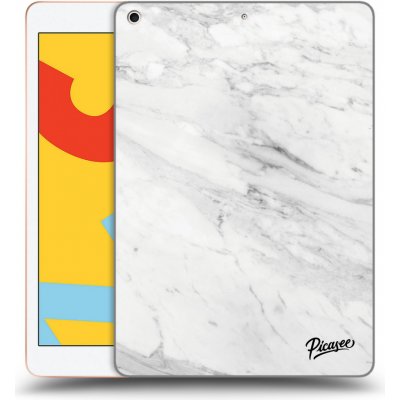 Picasee silikonový černý obal pro Apple iPad 10.2" 2019 7. gen White marble