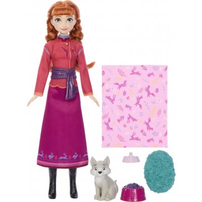 Mattel Anna Ledové Království Frozen set s vlčetem a doplňky – Zboží Mobilmania