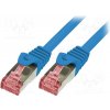 síťový kabel Logilink CQ2026S Patch, S/FTP, 6, licna, Cu, LSZH, 0,5m, modrý