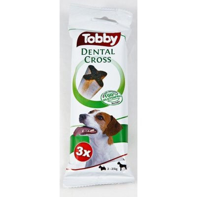 Tobby DENTAL CROSS L pro velká plemena 2 ks 100 g – Zboží Mobilmania