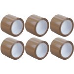 IDEAL BOX Lepicí páska 75 mm / 66 m, hnědá, 6 ks – Zboží Mobilmania