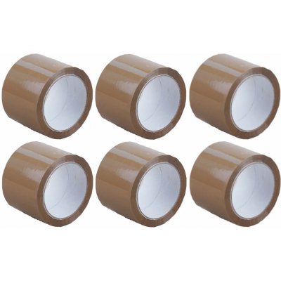 IDEAL BOX Lepicí páska 75 mm / 66 m, hnědá, 6 ks – Zboží Mobilmania