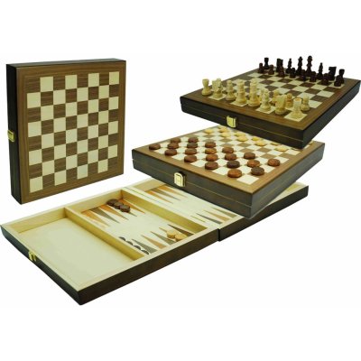 Hot Game Šachy + dáma + backgammon set 29 x 29 cm – Zboží Živě