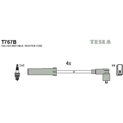 Sada kabelů pro zapalování TESLA T767B – Hledejceny.cz