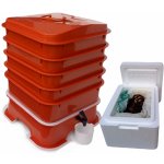 Vermikompostér VermiHut Plus 5 patrový Terakota – Sleviste.cz