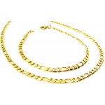 Steel Jewelry Souprava Řetízek Náramek GOLD z Chirurgické oceli SET250172 – Zboží Dáma