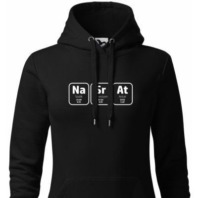 Dámská mikina s kapucí NaSrAt ČERNÁ Černá Bílý – Zboží Dáma
