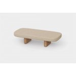 Vondom Nízký stolek Milos, obdélníkový 100x45x24 cm, rám dřevo iroko, deska beton – Hledejceny.cz