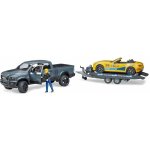 Bruder 2504 Terénní auto RAM přepravník závodní auto řidič – Zboží Dáma