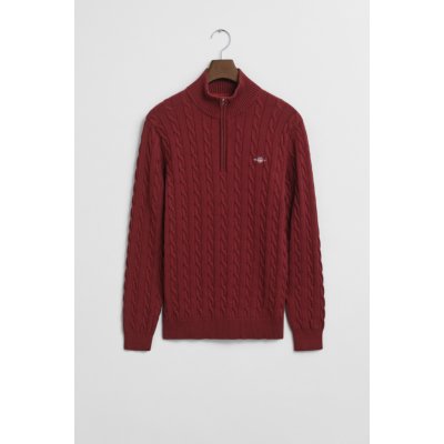 Gant Cotton Cable Half Zip Plumped Red – Sleviste.cz