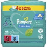 Pampers Fresh Clean vlhčené ubrousky pro děti 4 x 52 ks – Zboží Mobilmania