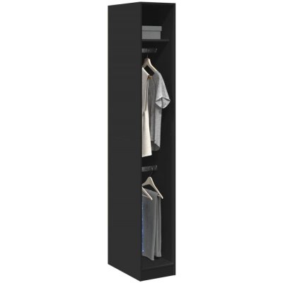 Šatní skříň černá 30 x 50 x 200 cm kompozitní dřevo - 11461.3307775 – Sleviste.cz
