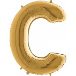 Balónek zlatý písmeno C 102 cm – Zboží Dáma