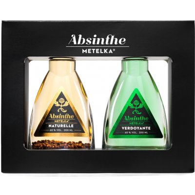 Metelka Absinthe Naturelle + Verdoyante 60% 2 x 0,2 l (set) – Hledejceny.cz