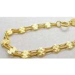 Klenoty Budín Dámský gravírovaný zlatý náramek destičky 585/1,18gr 19cm HK7085 – Sleviste.cz