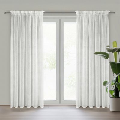 EUROFIRANY ZÁVĚS NA PÁSCE ALEKSA 140X270 CM BÍLÁ – Hledejceny.cz