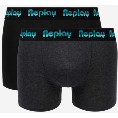 Replay boxerky Boxer Style 5 Jacquard Logo 2Pcs Box