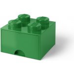 LEGO® Úložný box 250 x 252 x 181 s šuplíkem tmavě zelená – Zboží Dáma