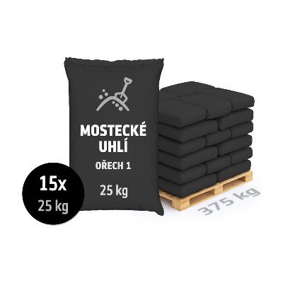 OPTIMTOP Mostecké uhlí ořech 1, pro klasická kamna, 375 kg – HobbyKompas.cz