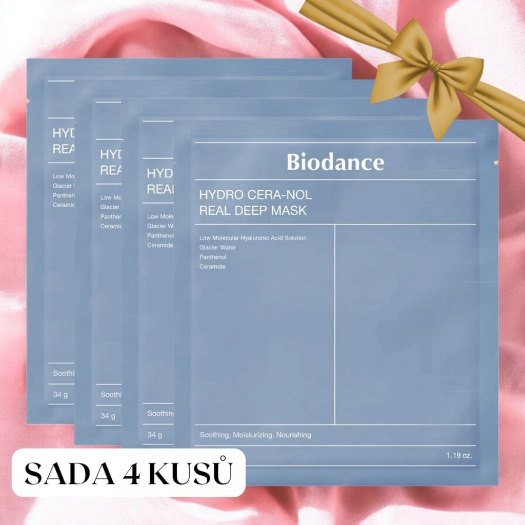 Biodance Hydro Cera-Nol Real Deep Mask - Hydrogelová pleťová maska s ceramidy 34g 4 ks