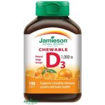 Jamieson Vitamín D3 1000IU cucací Pomeranč 10 tablet – Hledejceny.cz