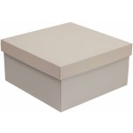 Designová kartonová krabice na dárky s víkem 300x300x150/40 mm, šedá – Zboží Mobilmania
