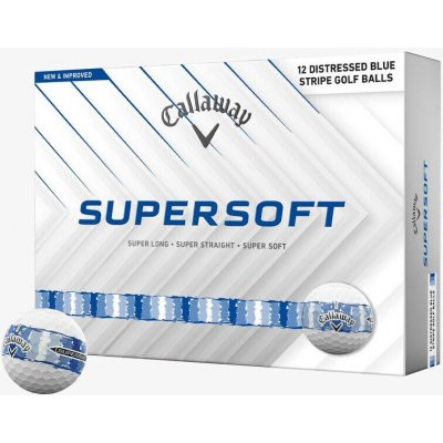 Callaway Supersoft- Distressed Blue Stripe bílé 3 x 3 ks – Zboží Mobilmania