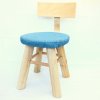 Vlizelín a vatelín Dětská dřevěná polstrovaná stolička s opěradlem 27,2x49 cm