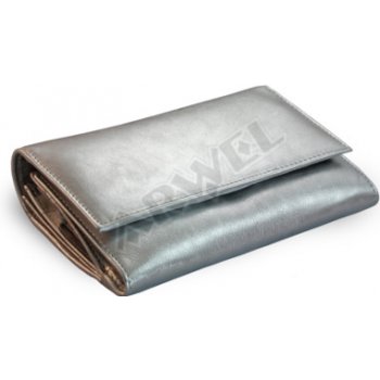 Arwel Dámská kožená psaníčková peněženka 511 2120 s klopnou stříbrná