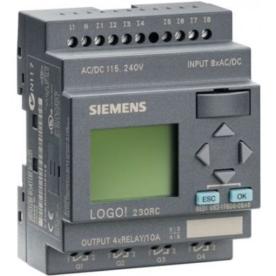 Siemens LOGO! 230RC PLC řídicí modul Displ. PU/I/O 115 V/AC, 230 V/AC