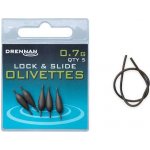 Drennan Olivettes Lock & Slide Olovo 0,7g – Zboží Dáma