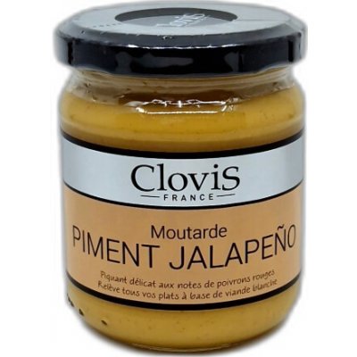 Clovis Pikantní Hořčice s papričkou Jalapeno bez cukru Francie 200 g – Hledejceny.cz