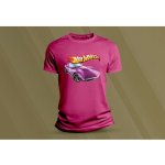 Sandratex Dětské bavlněné tričko Hot Wheels 2. Fuchsia – Zboží Dáma