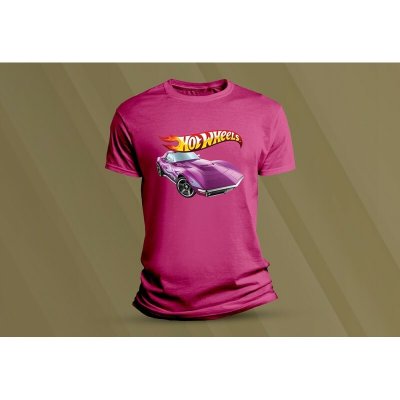 Sandratex Dětské bavlněné tričko Hot Wheels 2. Fuchsia – Zboží Dáma
