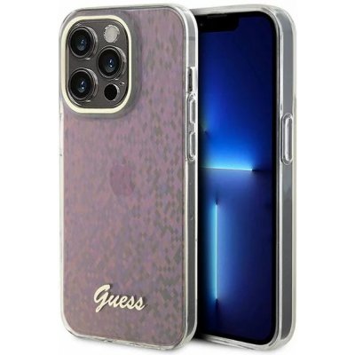 Guess iPhone 15 Pro Max IML Faceted Mirror Disco Iridescent růžové – Zboží Mobilmania