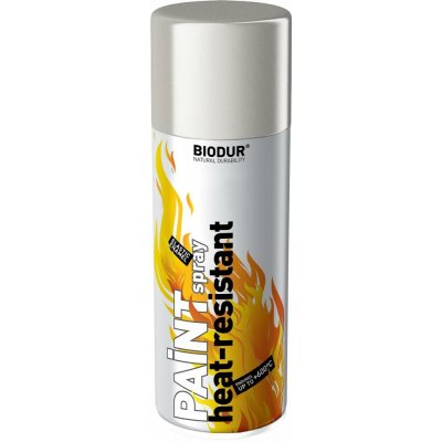 Biodur Barva na vysoké teploty ve spreji stříbrná 400 ml 600 °C – Hledejceny.cz