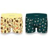 Boxerky, trenky, slipy, tanga John Frank JF2BFUN02 2 pack pánské boxerky