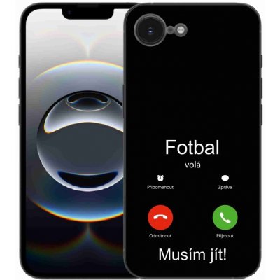 mmCase na iPhone 16e/17e - fotbal volá černé pozadí – Zboží Mobilmania