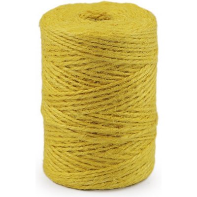 Jutový provázek Ø2 mm k pletení a háčkování i na balení, střední, 3 žlutá